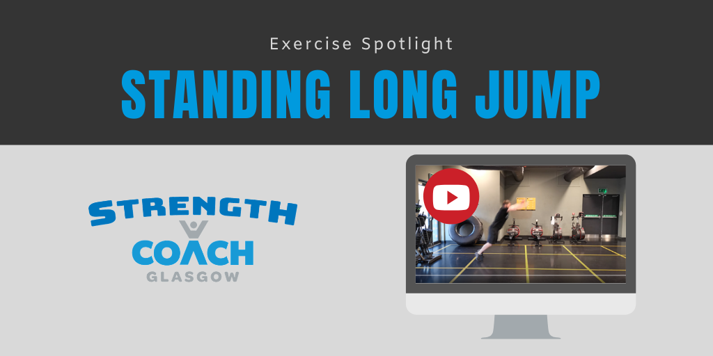 jumping power exercise demonstration by strength coach glasgow personal trainer